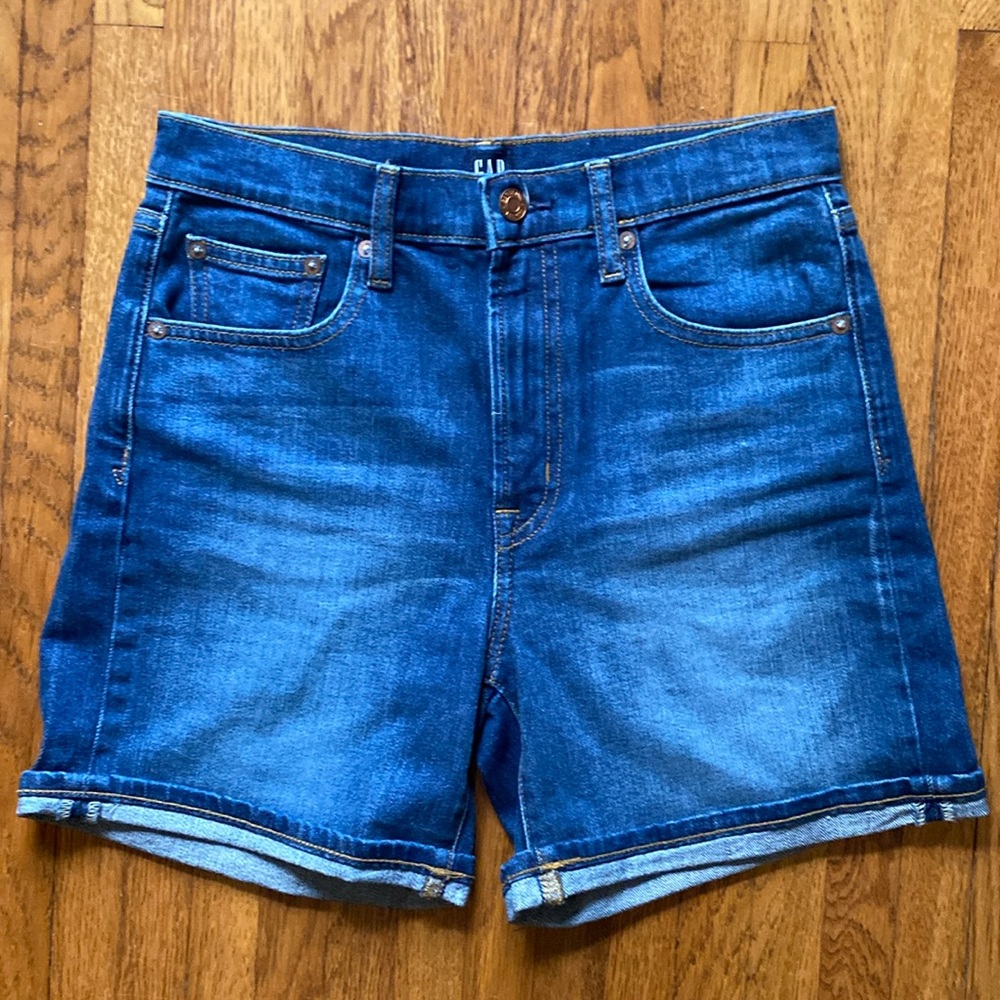 Gap denim high rise shorts
